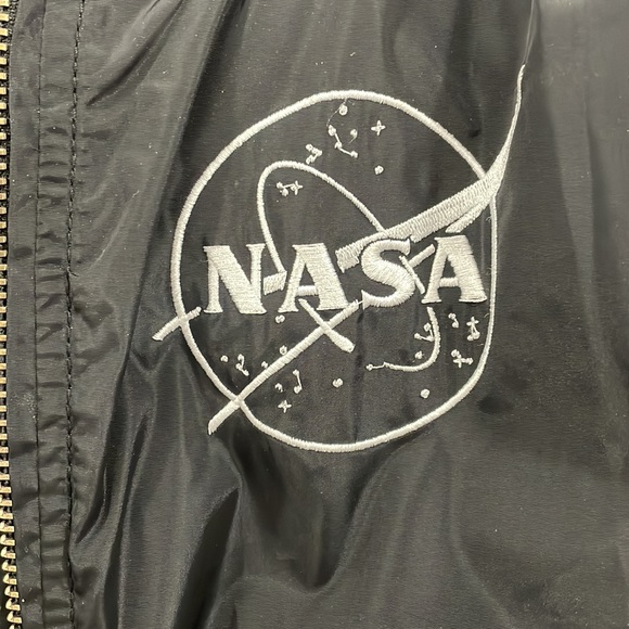 NASA zip up varsity jacket size small front patch on left side and back patch - Picture 2 of 4